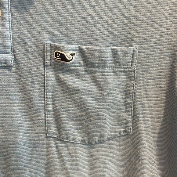 Vineyard Vines Edgartown Polo Shirt Men Small Blue Pima Cotton Blend Preppy Golf - Picture 2 of 9